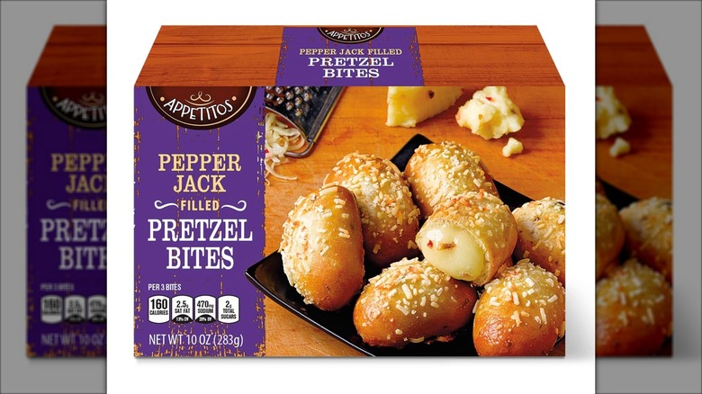 box of pretzel bites filled with pepper jack cheese