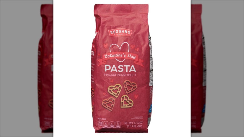 bag of heart shaped pasta
