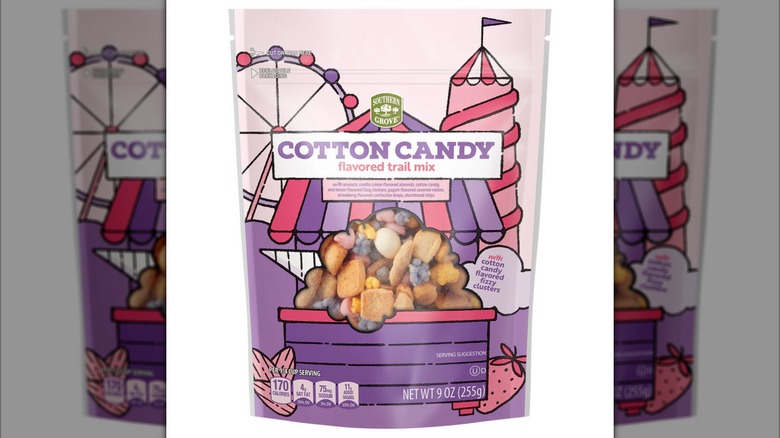 Bag of cotton candy flavored trail mix