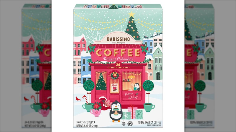 advent calendar with assortment of coffee