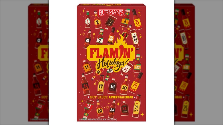 advent calendar with a selection of hot sauce