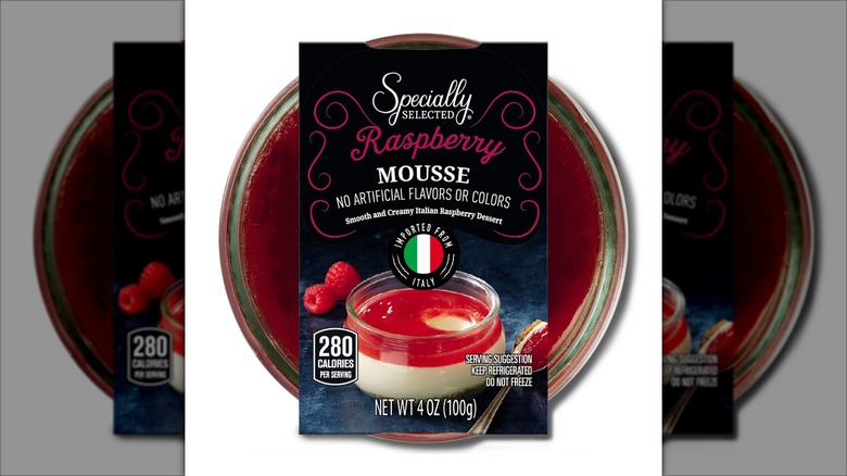 jar of raspberry mousse dessert