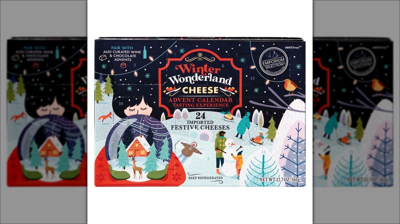 advent calendar with cheese assortment