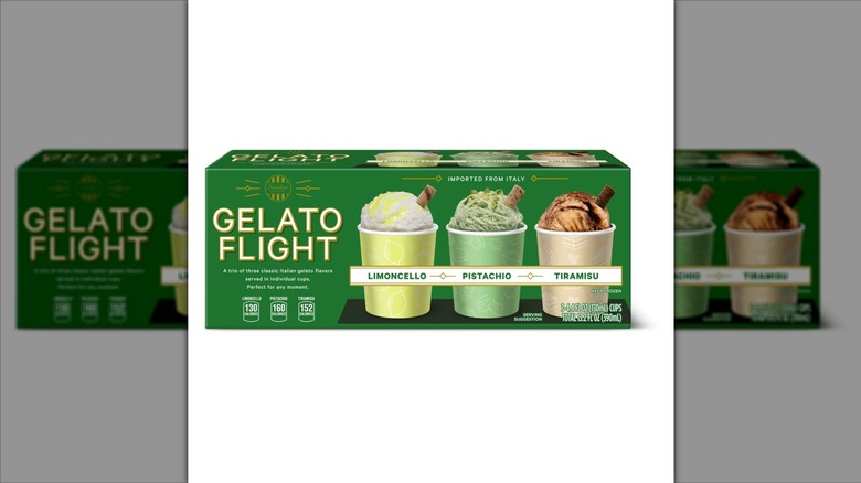 package containing assortment of gelato flavors