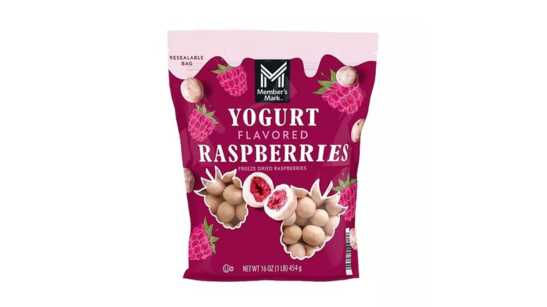 bag of Members Mark Yogurt Raspberries
