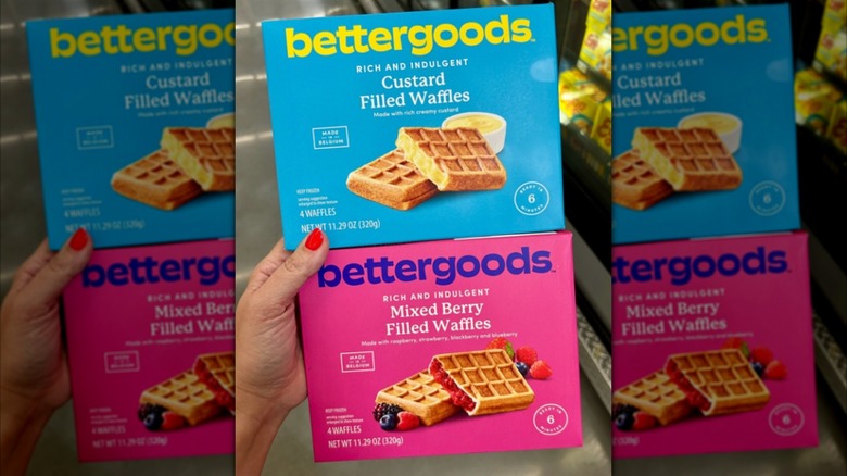 Box of bettergoods custard filled waffles
