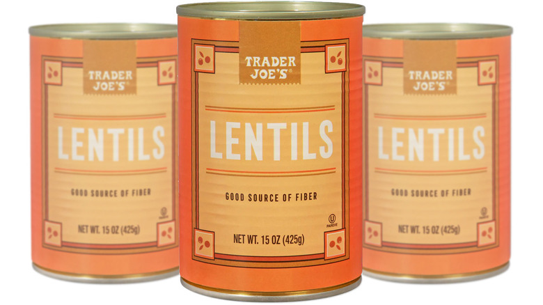 can of Trader Joe's Lentils