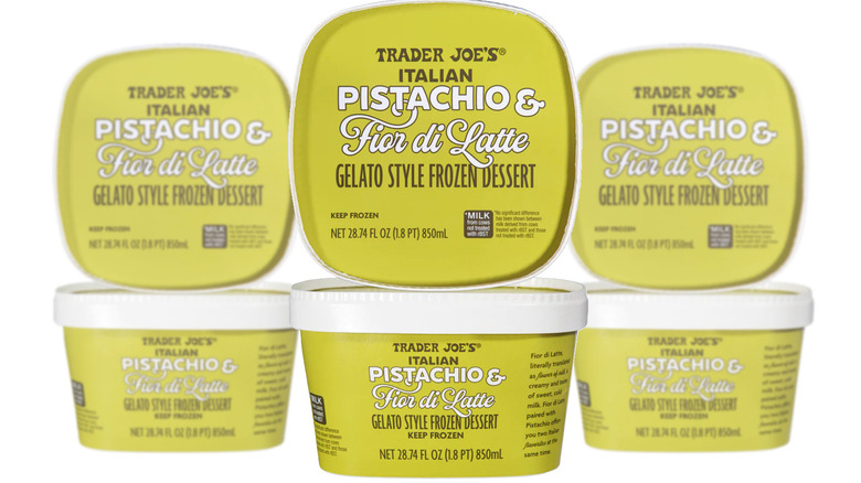 tub of the Gelato Style Frozen Dessert at two angles
