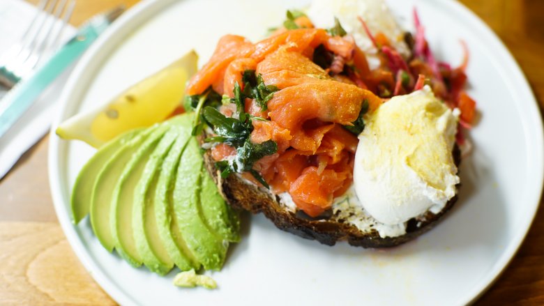 salmon egg toast healthy