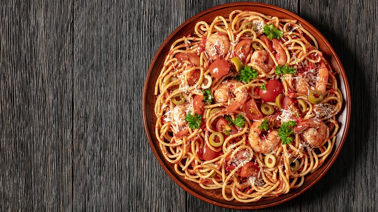 Fra diavolo pasta with shrimp
