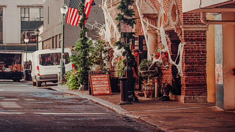 Sign and storefront of McGillin's Olde Ale House