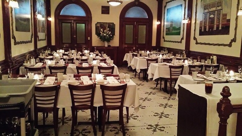 Tables set up inside Ralph's Italian Restaurant