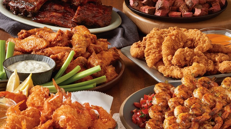 Selection of Outback Steakhouse appetizers