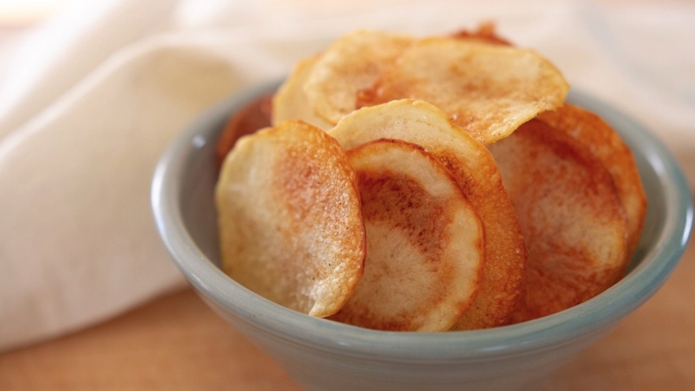 bowl of homemade potato chips