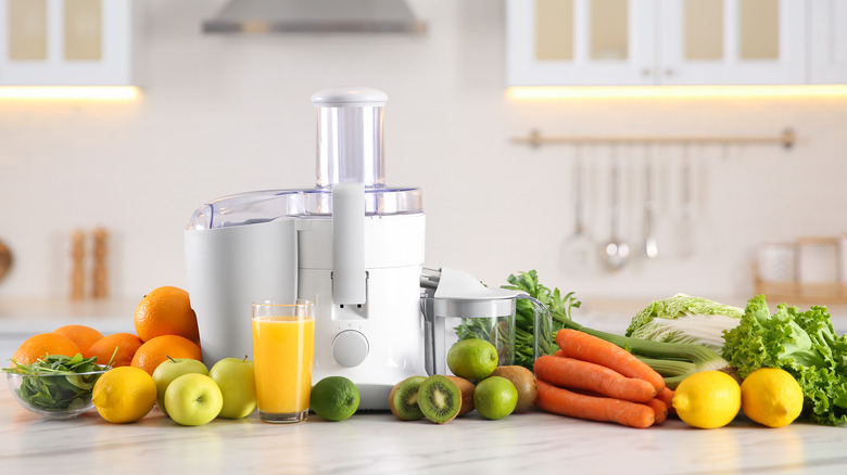 juicing fresh fruits and vegetables