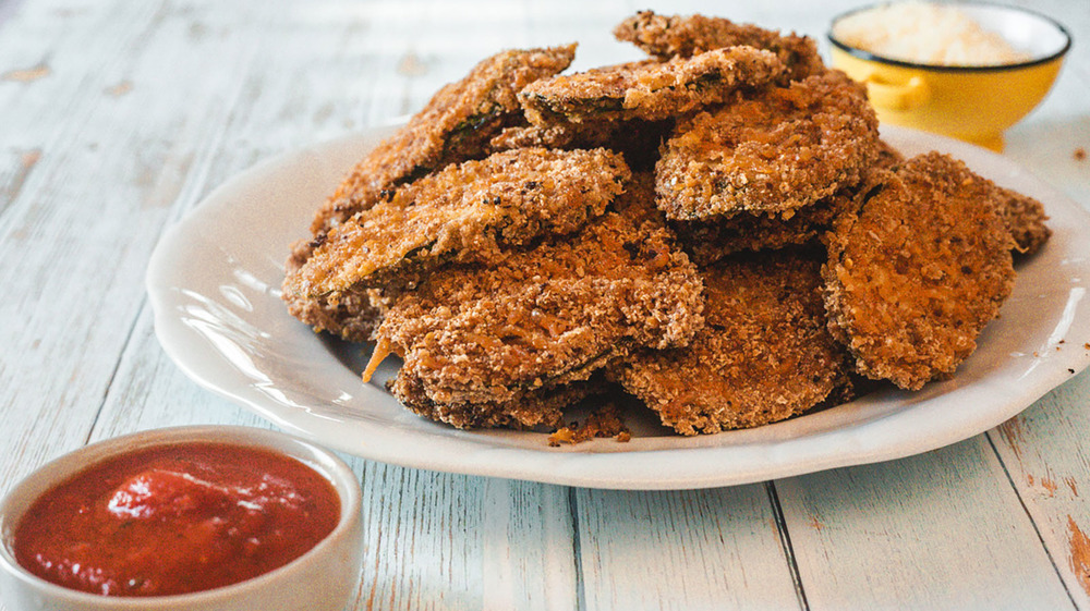 fried zucchini plate