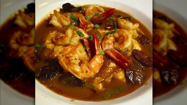 a bowl of shrimp and grits