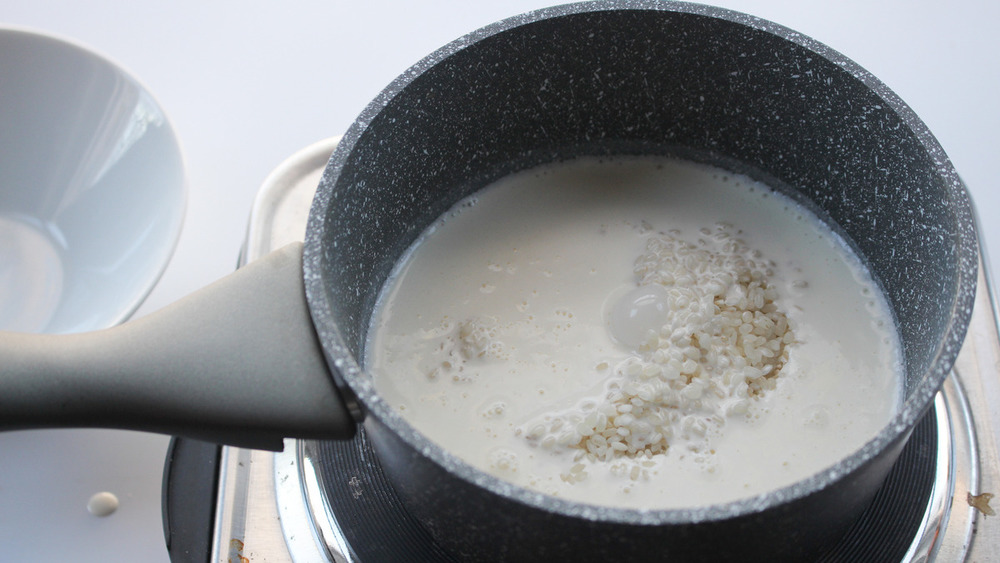 Rice cooking for rice pudding recipe