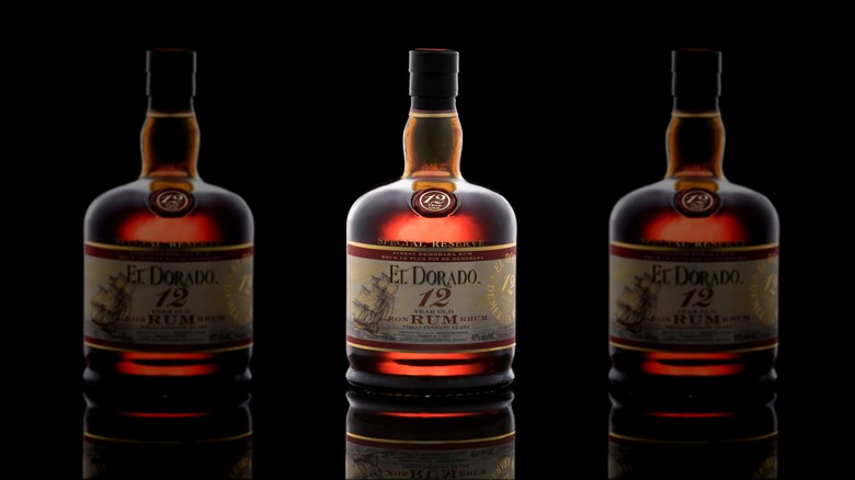 bottle of El Dorado 12 rum