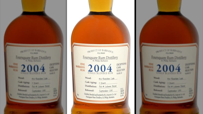 bottle of Foursquare Rum 2004