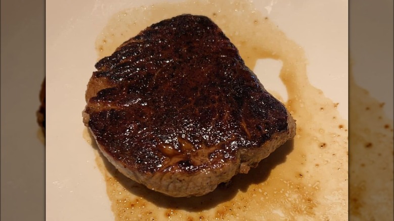 Closeup of Outback center cut sirloin steak