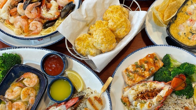 plates of food from Red Lobster