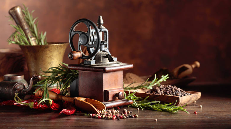 Old fashioned spice grinder
