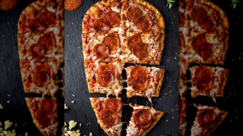 Topgolf flatbread pizza sliced