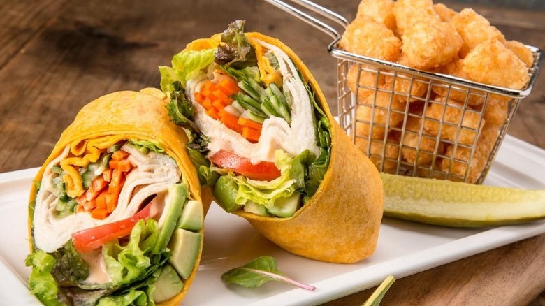 Topgolf turkey and veggie wrap