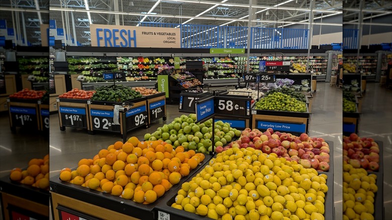 Produce department at Walmart
