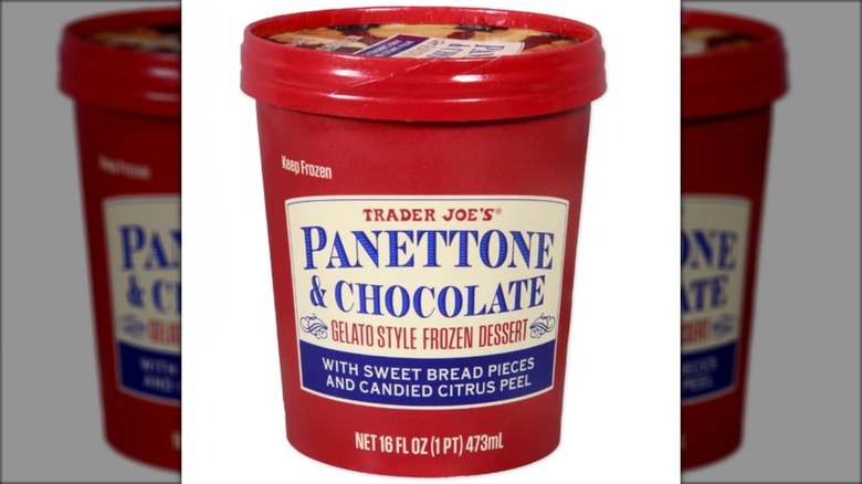 Pint of Trader Joe's panettone-flavored gelato