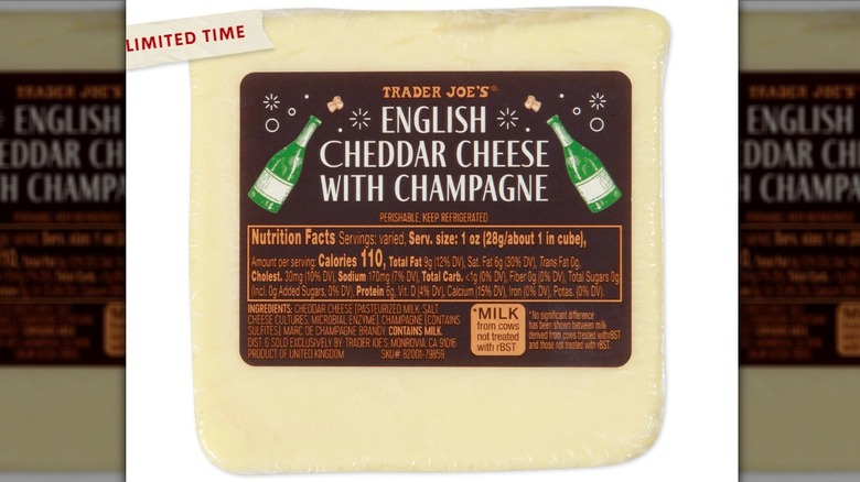 English Cheddar Cheese with Champagne from Trader Joe's