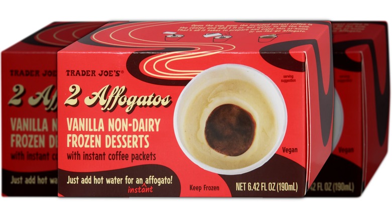 box with non-dairy affogato desserts