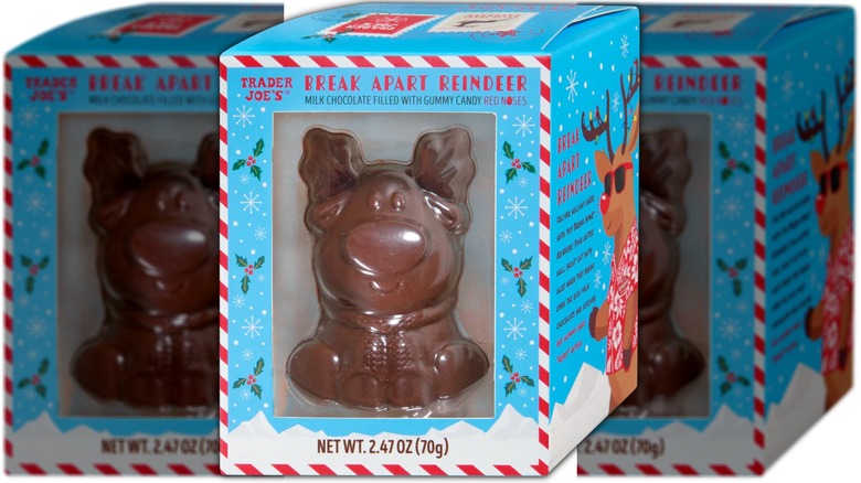 chocolate in the shape of a reindeer