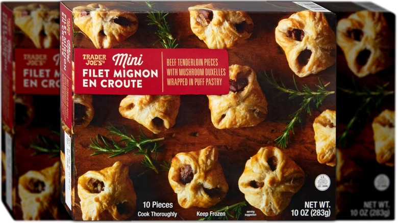 package with miniature filet mignon en croute