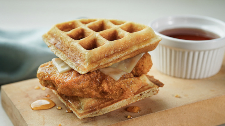 Beyond Meat chicken tender waffle 