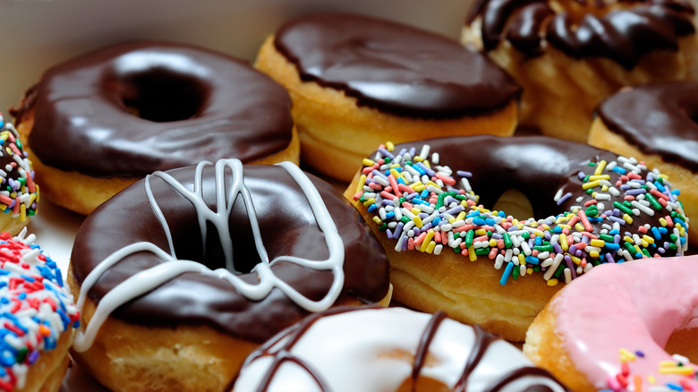 Box of assorted donuts