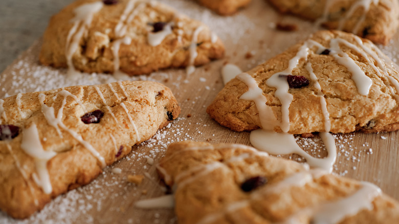 Berry scones on board