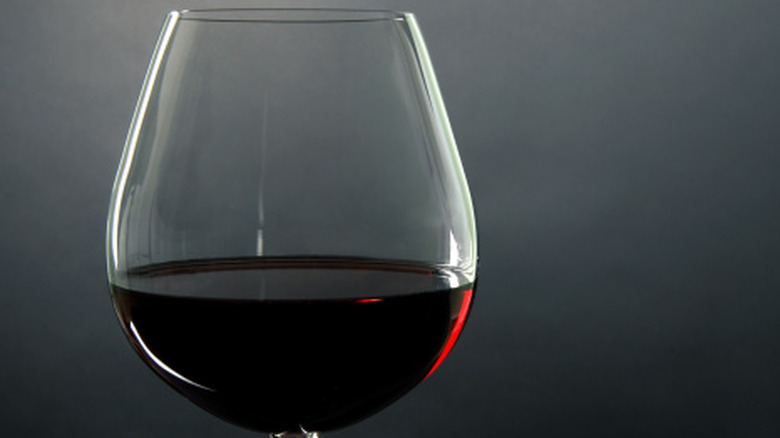 Glass of pinot noir