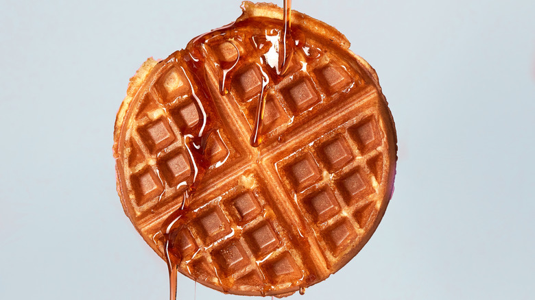 waffle dripping in syrup