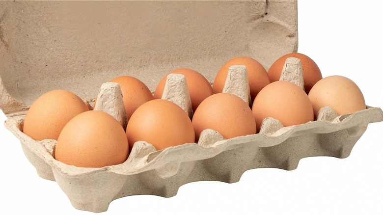 Eggs in a carton