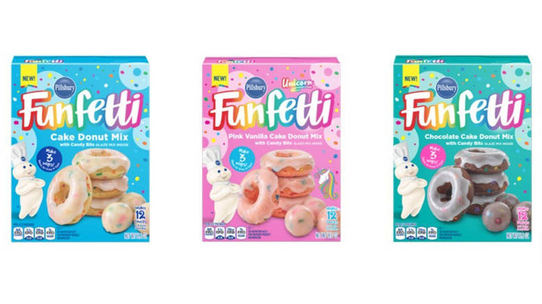 Trio of Funfetti Donut Mix boxes