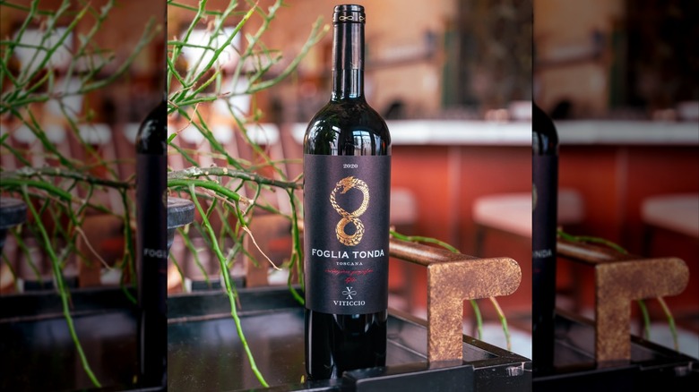 A bottle of Foglia Tonda Toscana Viticcio wine 2020