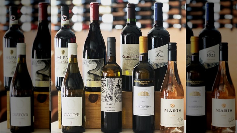 8 assorted bottles of wine.