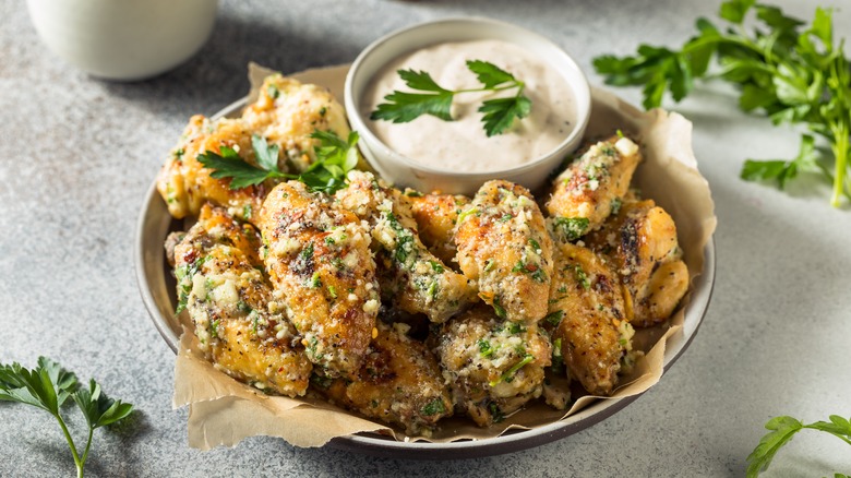 Garlic parmesan chicken wings