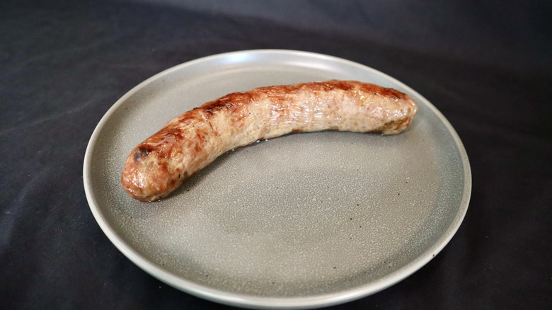 Deli bratwurst on plate