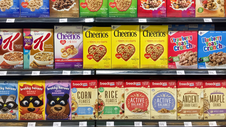 A generic image of cereal boxes