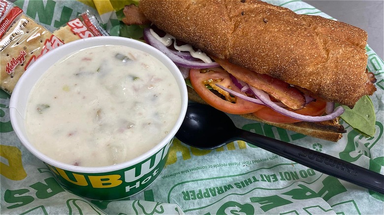 Subway soup and sandwich