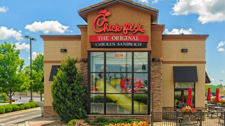 Chick-Fil-A restaurant outside