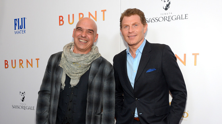 Michael Symon and Bobby Flay on the red carpet